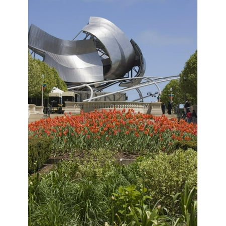 Millennium Park Chicago Christmas Jay Pritzker Pavillion Designed by Frank Gehry, Millennium Park, Chicago, Illinois, USA Print Wall Art By Amanda Hall ()