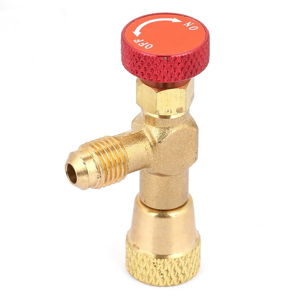 Valve de Contrôle d'Eau en Laiton, Valve d'Arrêt d'Eau, Connecteur de Tuyau pour Tuyau de Recharge de Réfrigérant pour R410A