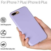 iPhone 7 Plus and iPhone 8 Plus Silicone Case - {Shock-Absorbent; Bumper Soft TPU Cover Case with Grip Silicone Material; Compatible with iPhone 8 Plus and iPhone 7 Plus - Purple Color