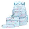 thumbnail image 2 of gcong Ergonomic Large Capacity Elementary School Backpack With Lunch Bag And Pencil Set For Grades 3 Through 6 Blue, 2 of 9