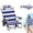 Low, variant on Backpack Beach Chair, 5 Level Adjustable Positions Beach Chair with Back Storage Bag, Cooler Pouch and Side Bags for Beach Poolside Lawn,Blue&white/Low