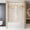 48 "W x 76" H, variant on Frameless Single sliding shower door 56-60 "W x 60" H, 1/4 "(6 mm) Clear Tempered Glass, Explosion Proof Film, Stainless Steel Handle Square Tube Track ,Brushed Gold