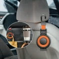 thumbnail image 4 of AMLESO Car Back Seat Hook Car Backseat Organizer Cup Holder Auto Interior Accessories Easy to Install Phone Holder for Handbags Orange, 4 of 6