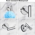 thumbnail image 5 of 10 count  Bathroom Accessories Set, 24inch Polished  Towel Bar Ring+Toilet Paper Holder+ Robe Towel Hook SUS304 Stainless  Bathroon Hardware Set, 5 of 6