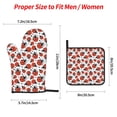 thumbnail image 3 of Oven Mitts and Pot Holders 4 Piece, Red Ladybugs High Heat Slip Resistant Oven Mitt and Trivets Set Kitchen Oven Glove Pot Holders for Cooking Baking Grilling, 3 of 7