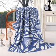 thumbnail image 2 of Blue Floral and Leaf Pattern Blanket,Comfortable Soft Flannel Throw Blanket,All Season,Warm Lightweight Blankets for Sofa Bed Couch Living Room Chair,40"x50", 2 of 4