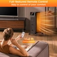 thumbnail image 6 of Costway 1500W Oil Filled Radiator Heater with Remote Control 3 Modes 24H Timer Indoor Black, 6 of 11