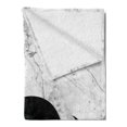 thumbnail image 2 of Manly Soft Flannel Fleece Throw Blanket, Simplistic Retro Mustache on Realistic Grunge Marble Look Backdrop, Cozy Plush for Indoor and Outdoor Use, 50" x 60", Grey Black White, by Ambesonne, 2 of 5