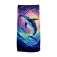 thumbnail image 2 of Amzcrzy Polyester Ocean Elements Beach Towel Oceans-Themed Beach Towel Starfishs Seashells and Sea Turtle Fast-Drying Absorbent Bath Towel Microfiber Beach Towel Non-Functional Blankets, 2 of 6