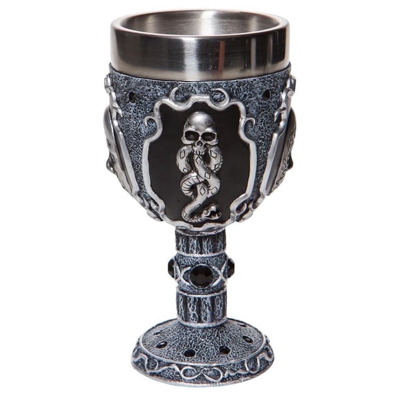 Wizarding World of Harry Potter Dark Arts Decorative Stainless Steel Resin Decorative Sculpted Goblet 7.1in H