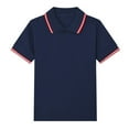 thumbnail image 4 of CHUMUD Boys Back to School Shirts Kids Short Sleeve Collared Polo T-Shirt Front Button Closure Teens Cotton Tops Summer, 4 of 4