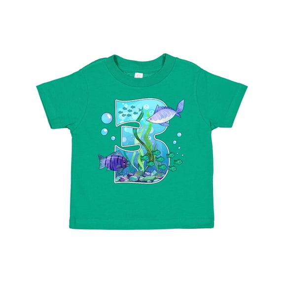 Inktastic Third Birthday Aquarium with Fish Boys or Girls Toddler T-Shirt