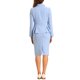 thumbnail image 3 of INSPIRE CHIC Conjunto de Falda de 2 Piezas para Mujer, Blazer Peplum, Falda Lápiz de Cintura Alta, Atuendo de Trabajo XS Azul Claro, 3 of 6