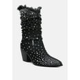 thumbnail image 6 of Savant Diamante  Rhinestones Denim Boots, 6 of 9