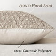 thumbnail image 2 of SUSIELADY Set of 2 Decorative Vintage Floral Print Throw Pillow Covers Neutral Modern Farmhouse Cushion Covers Boho Home Decor for Sofa Couch Bedroom Living Room Outdoor,18×18 Inch, Iced Coffee, 2 of 6