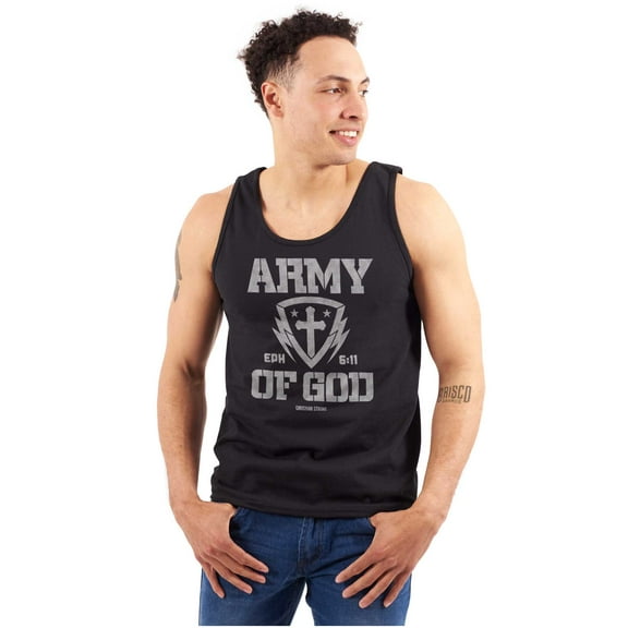 Religious Christian Army of God Tank Top Sleeveless Tee Men Brisco Brands S