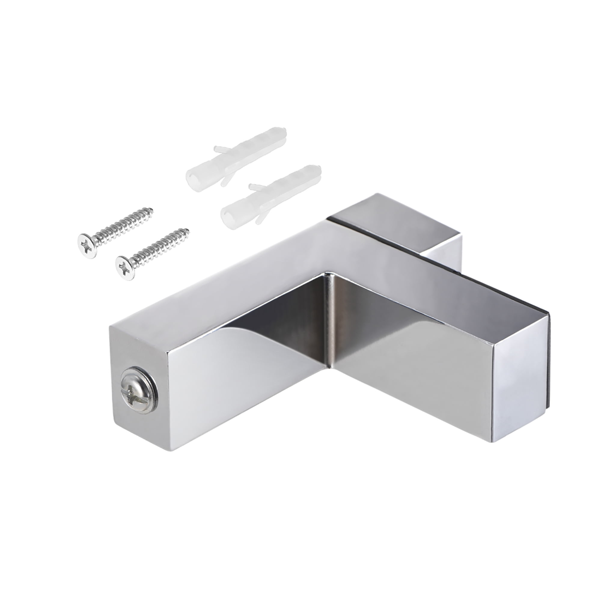 Uxcell Glass Shelf Bracket Zinc Alloy Glass Shelf Clamp Bright Chrome 4 Pack