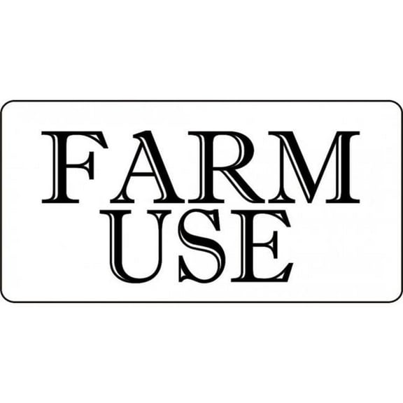 212 Main LPO4518 6 x 12 in. Farm Use on White Photo License Plate