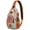 Orange-4, variant on Sunflower and Bee Design Crossbody Bag Vintage Floral Shoulder Backpack Anti-Theft & Versatile for Hikers, Bikers, Travelers