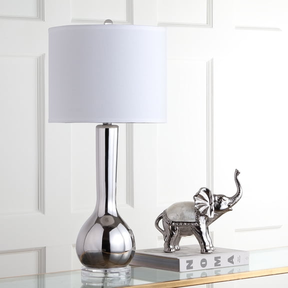 SAFAVIEH Mae Long Neck Table Lamp (Set of 2) | Silver |