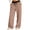 Khaki-AWN, variant on Mnyotv Straight Wide Leg Pants Girls Fashion High Waist Baggy Sweatpants Drawstring Trousers with Pocekts Size 12-13 Years