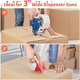 thumbnail image 6 of 3 Roll Clear Packaging Tape Tape Dispenser, Heavy Duty Packaging Tape Refills for Shipping Packaging Mailing, 6 of 7