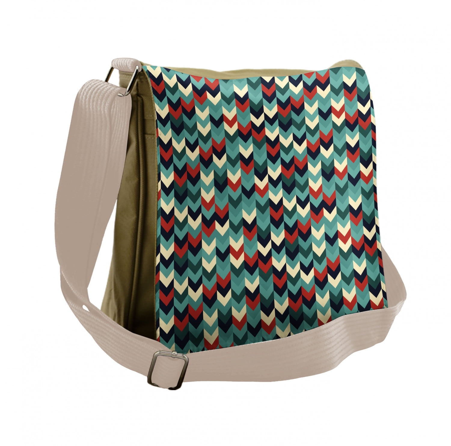 Large Weekender Carry-on Ambesonne Chevron Gym Bag Herringbone Springtime