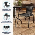 thumbnail image 4 of Flash Furniture Commercial Grade Black Rattan Indoor-Outdoor Restaurant Stack Chair, 4 of 12