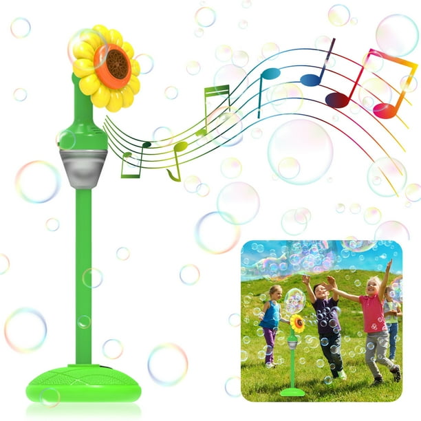 Juguetes y pasatiempos, Juguete, Máquina de burbujas, Máquina de burbujas automática con forma de girasol para fiestas, Máquina de burbujas de juguete