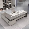 thumbnail image 4 of Executive Unusual Tea Office Desk Bookshelf Cheap Free Shipping Study Desks Filing Light Luxury Bureau Meuble Modern Furniture My Lux Decor Round, 4 of 30