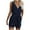 Navy, variant on Alkepwun Plus Size Rompers for Curvy Women Casual Summer Button-Front Crewneck Sleeveless Mini Jumpsuit Solid Loose Comfort Breathable Belted Wide-Leg Shorts Overall with Pockets
