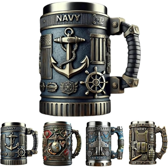 Military 3D Mug, Beautiful Army Themed Mug, 15 Oz Personalized Coffee Cup, 3D Print Mug, Gift for Veterans - Salute to the Heroes