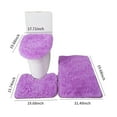 thumbnail image 4 of Labymos 3PCS Bath Mat Toilet Lid Cover U-Shaped Rug Non Slip Soft Floor Rug Water, 4 of 6
