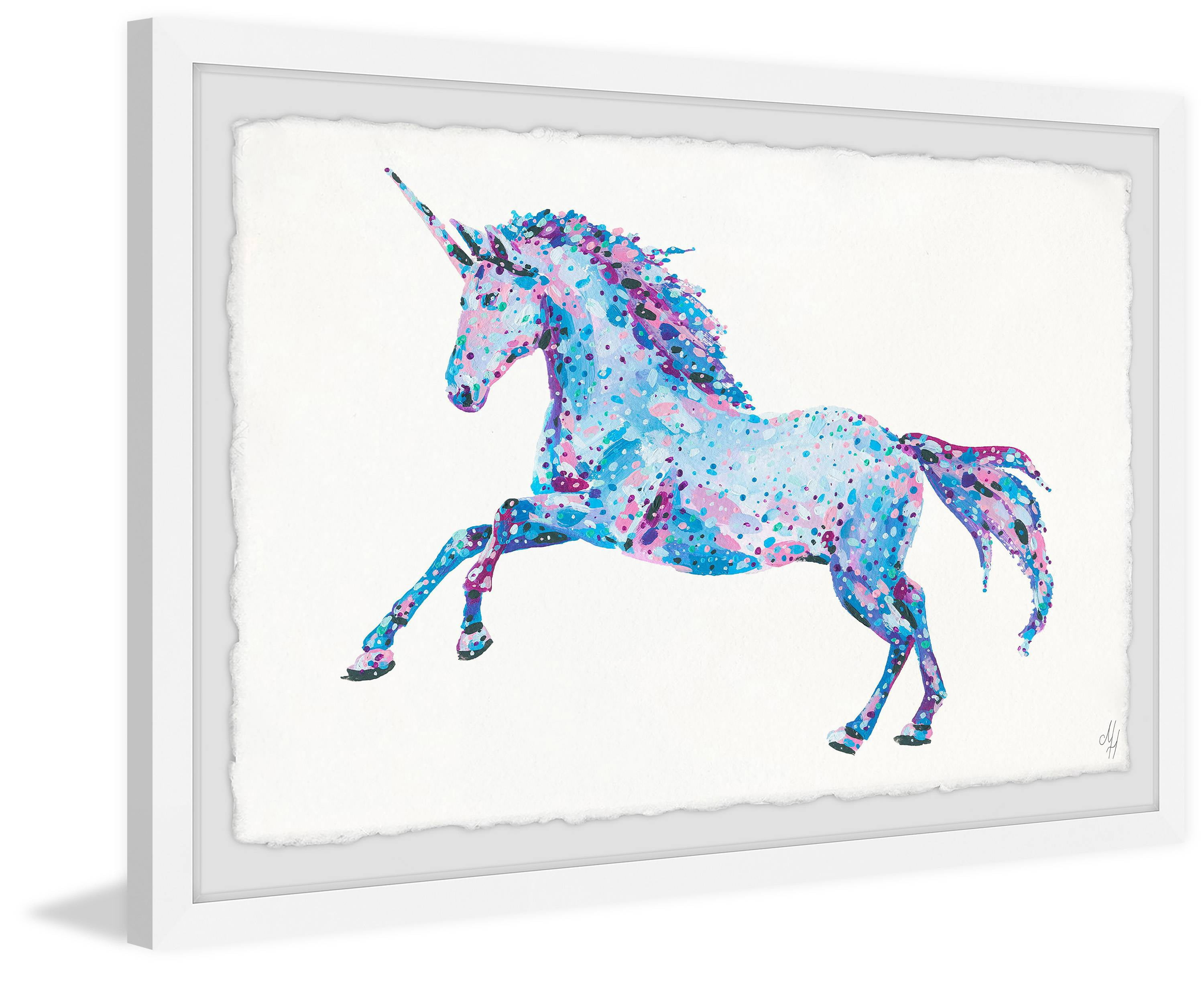 Marmont Hill Unicorn Magic Dust Framed Wall Art, 12.00" x 1.50"