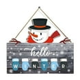 thumbnail image 2 of Wooden Sign Snowman Christmas Winter Front Door Wall Porch Sign Decor Decor Bathroom Home Car Interior Hanging Sign, 2 of 8