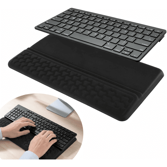 DEDRFUC Keyboard Wrist Rest Pad, Adjustable Ergonomic Memory Foam Keyboard Wrist Support for Office and Gaming