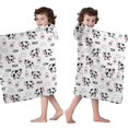 thumbnail image 4 of White Cow Milk Cow Pattern Hooded Bath Towel，50"x30" for Ages 3 To 12 Kids, Quick Dry Lightweight Soft Microfiber Hood Beach Towel Cover Up for Kids, 4 of 7