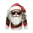 thumbnail image 5 of Atogsazn Men's Santa Graphic Shirts Christmas Button Down Long Sleeve Shirt Lightweight Outerwear Tops Blouse Beige XL Fashion, 5 of 5
