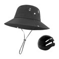 thumbnail image 1 of Sombrero de pescador con carcasa interior rígida y ala ancha ajustable y transpirable. Negro, 1 of 8