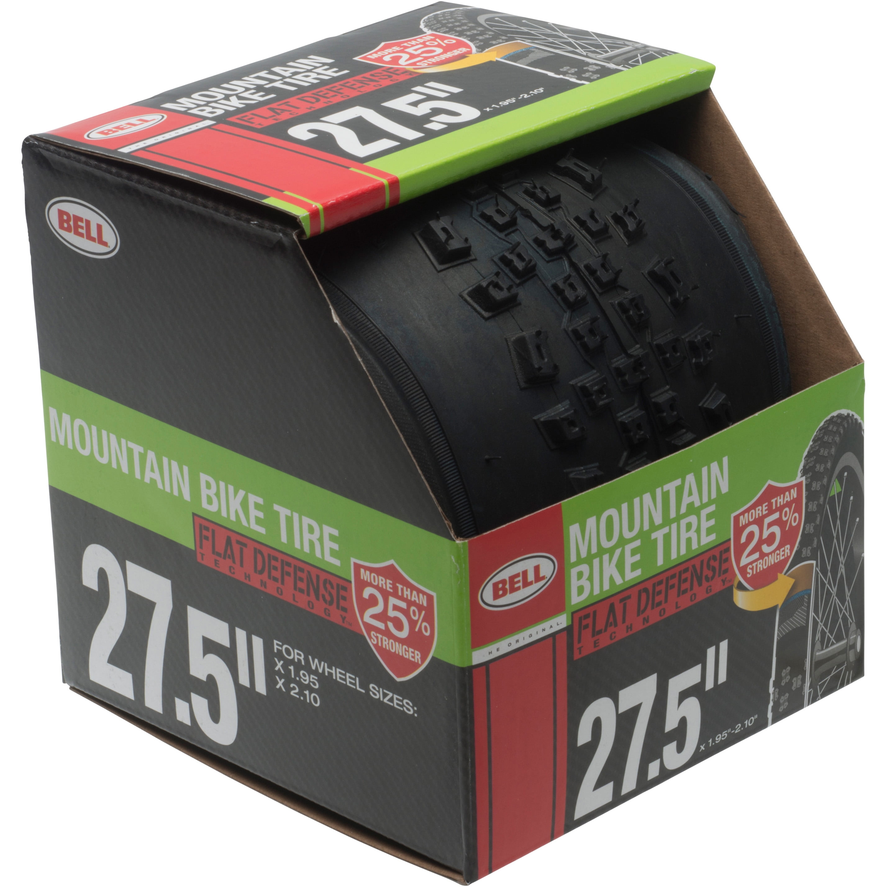 Bell Sports Flat Defense Mountain Bike Tire, 27.5" x 1.952.10", Black