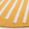 thumbnail image 3 of SAFAVIEH Montauk Amadine Striped Cotton Area Rug, Gold/Ivory, 6' x 6' Round, 3 of 8