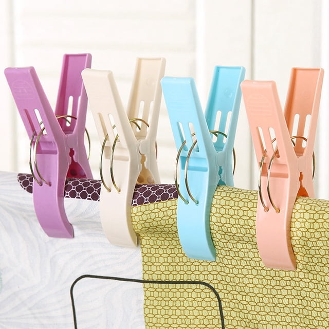 Alfileres para ropa resistentes: evita que tu toalla se vuele, accesorios de playa para las vacaciones (multicolor-8 piezas)