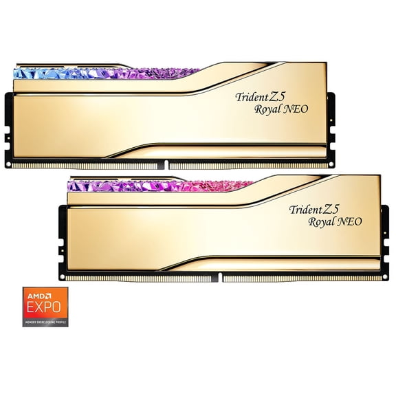 G.SKILL Trident Z5 Royal Series 32GB (2 x 16GB) 288-Pin PC RAM DDR5 6400 (PC5 51200) Desktop Memory Model F5-6400J3039G16GX2-TR5NG