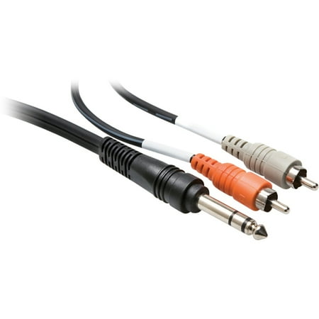 UPC: 0728736010697 | 13.2  (4M) Stereo 1/4  Male to Two RCA Male Y-Cable