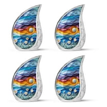 SUBSH Symphony In Paper - Cremation Keepsake Urns For Human Ashes Adult - Urn For Ashes For Women Small - Urns For Ashes Adult Male Small - Pack Of 4 - Decorative Urns For Human Ashes