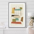 thumbnail image 2 of IDEA4WALL Framed Canvas Wall Art 1960s Geometric Mid-Century Squares Abstract Shapes Modern Art Minimalist Relax/Calm Multicolor Print for Living Room, Bedroom, Office - 16"x24" White, 2 of 5