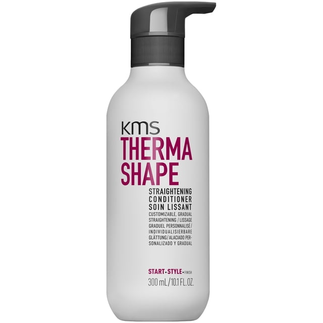 10.1 oz , KMS Therma Shape Straightening Conditioner Hair - Pack of 2 w/ SLEEKSHOP Teasing Comb KMS by Sleekshop belleza