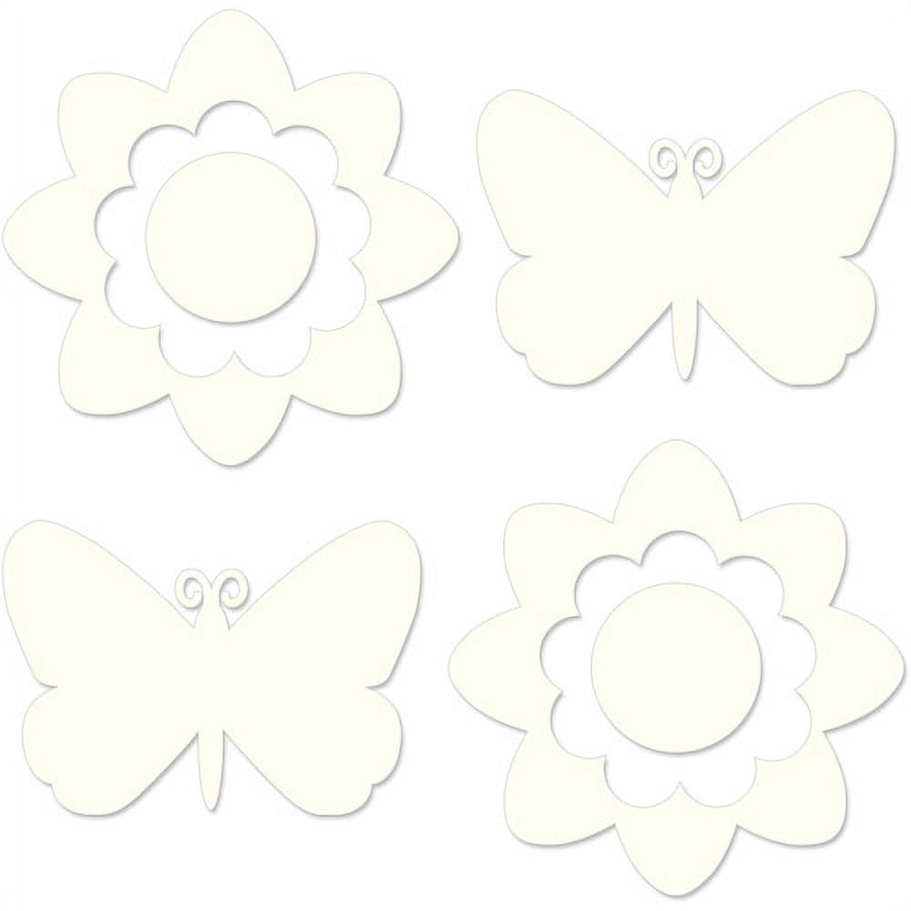 WallPops Flower Butterfly Silhouette Decals (Your Choice in Pink or Ivory)