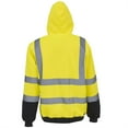 thumbnail image 5 of Momasggi High Visibility Safety Hoodie for Men Fall Winter Fleece Pullover Tops Class 3 Reflective Hoodies Hi-Vis Long Sleeve Hooded Sweatshirt with Pockets Yellow L, 5 of 6