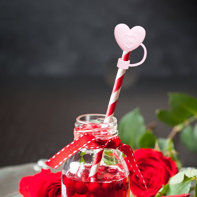 RKSTN Straws Cap Valentine's Day Straw Straw Stopper Kitchen Gadgets